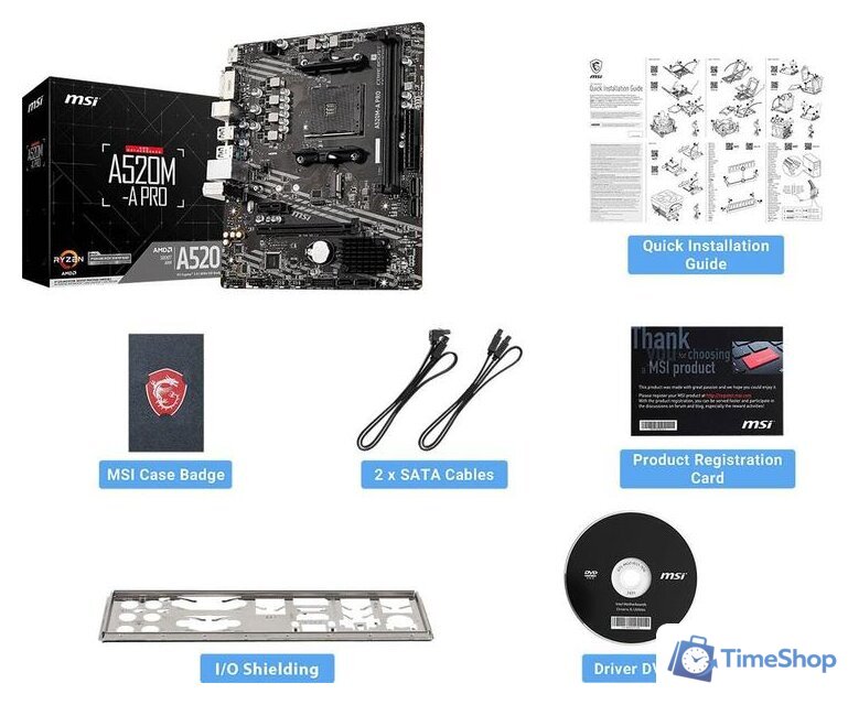 Материнская плата MSI A520M-A PRO - Изображение №6 — Интернет-магазин Time-Shop