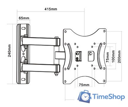 Кронштейн для телевизора MasterKron PLA17-223 - Изображение №2 — Интернет-магазин Time-Shop