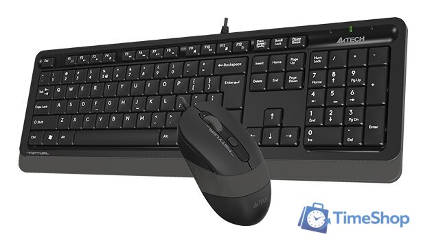 Офисный набор A4Tech Fstyler F1010 (черный/серый) - Изображение №4 — Интернет-магазин Time-Shop