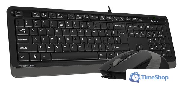 Офисный набор A4Tech Fstyler F1010 (черный/серый) - Изображение №3 — Интернет-магазин Time-Shop