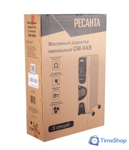 Масляный радиатор Ресанта ОМ-9АВ - Изображение №7 — Интернет-магазин Time-Shop
