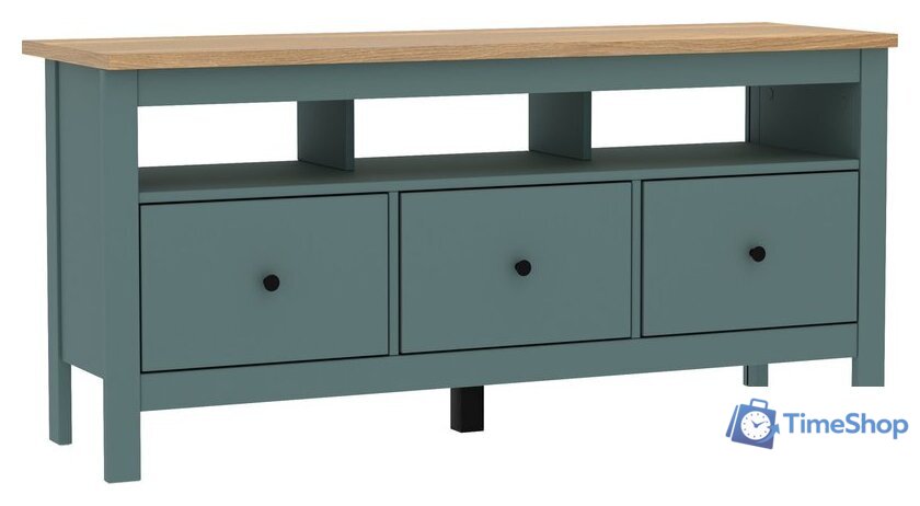 Тумба Mio Tesoro Сага 3 ящика 2.08.03.090.16 (темно-бирюзовый/ясень) - Изображение №1 — Интернет-магазин Time-Shop