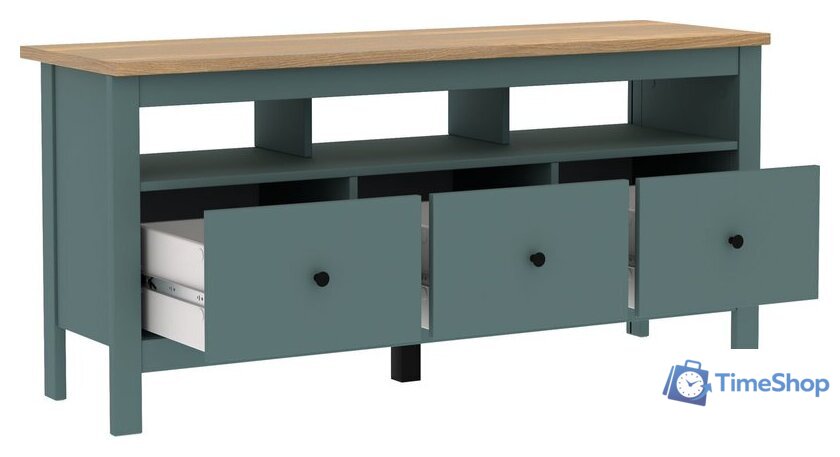 Тумба Mio Tesoro Сага 3 ящика 2.08.03.090.16 (темно-бирюзовый/ясень) - Изображение №2 — Интернет-магазин Time-Shop