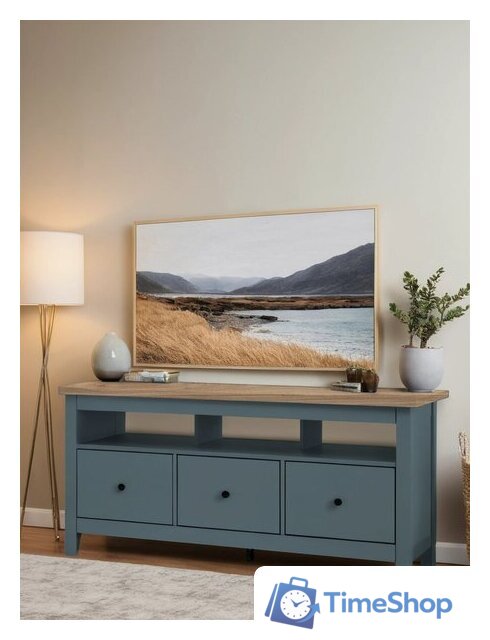 Тумба Mio Tesoro Сага 3 ящика 2.08.03.090.16 (темно-бирюзовый/ясень) - Изображение №5 — Интернет-магазин Time-Shop