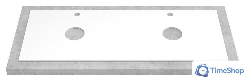  ЗОВ Тумба под умывальник Дион 120 D120LHO0M9003MKV5-KP13W (белый матовый/дуб) - Изображение №3 — Интернет-магазин Time-Shop