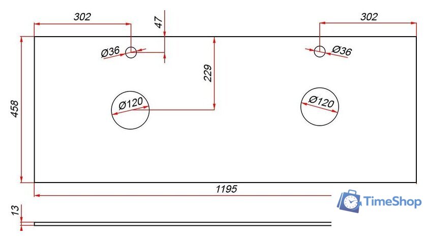 ЗОВ Тумба под умывальник Дион 120 D120LHO0M9003MKV5-KP13W (белый матовый/дуб) - Изображение №5 — Интернет-магазин Time-Shop