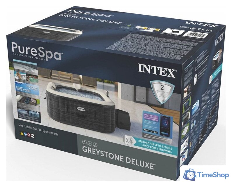 Надувной бассейн Intex Greystone Deluxe 28450 (175х71) - Изображение №12 — Интернет-магазин Time-Shop