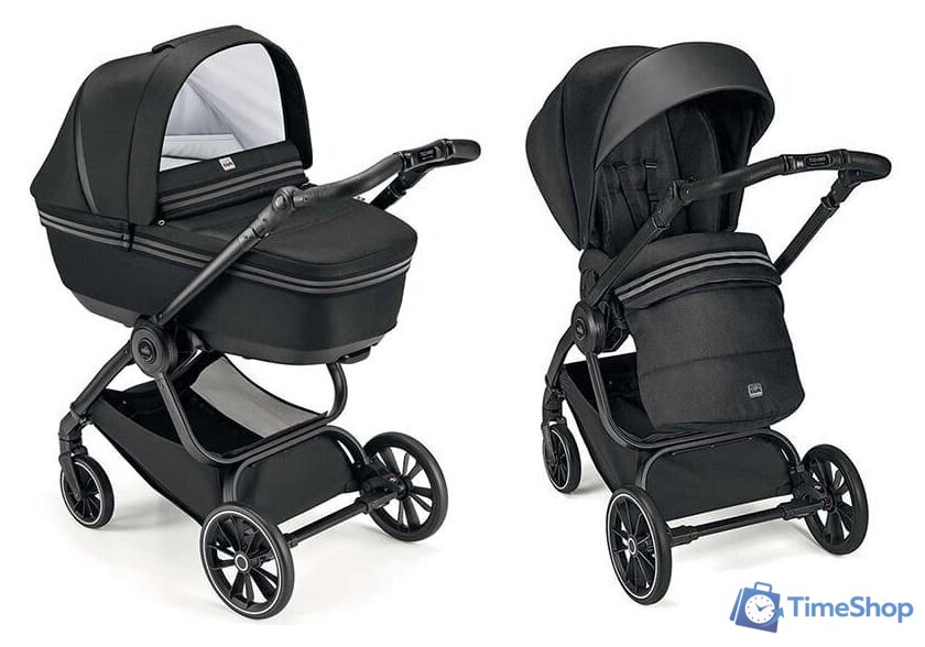 Универсальная коляска CAM Milano (2 в 1, темно-серые полосы/рама ART805T-V90S) - Изображение №8 — Интернет-магазин Time-Shop