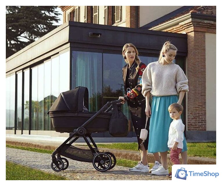 Универсальная коляска CAM Milano (2 в 1, темно-серые полосы/рама ART805T-V90S) - Изображение №6 — Интернет-магазин Time-Shop