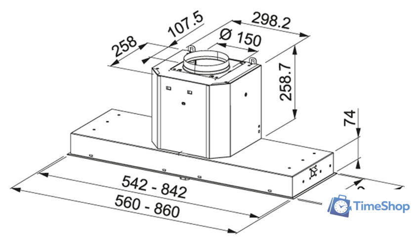 Кухонная вытяжка Franke FMY 608 BI WH 110.0456.721 - Изображение №2 — Интернет-магазин Time-Shop