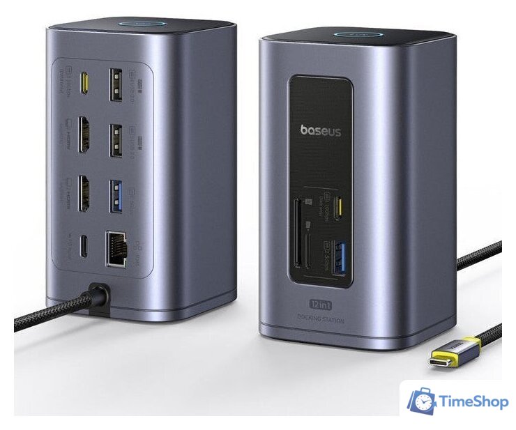 Док-станция Baseus Nomos NU1 Air Win 12-in-1 Docking Station B00568103813-00 - Изображение №6 — Интернет-магазин Time-Shop