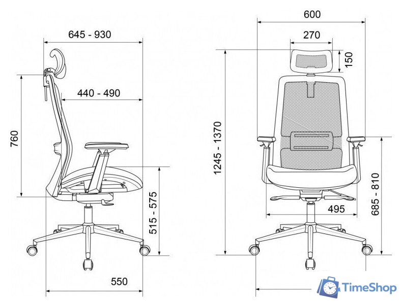 Офисное кресло Бюрократ MC-912-H (черный) - Изображение №13 — Интернет-магазин Time-Shop