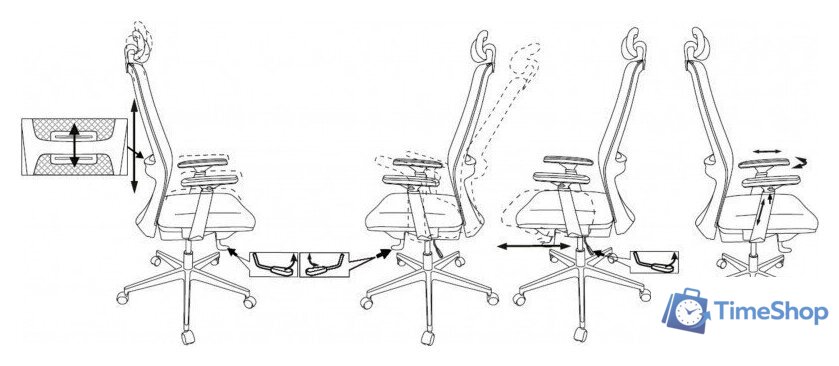Офисное кресло Бюрократ MC-912-H (черный) - Изображение №12 — Интернет-магазин Time-Shop