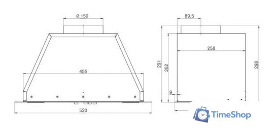 Кухонная вытяжка Elikor Врезной блок 52П-400-П3Д (черный) - Изображение №2 — Интернет-магазин Time-Shop