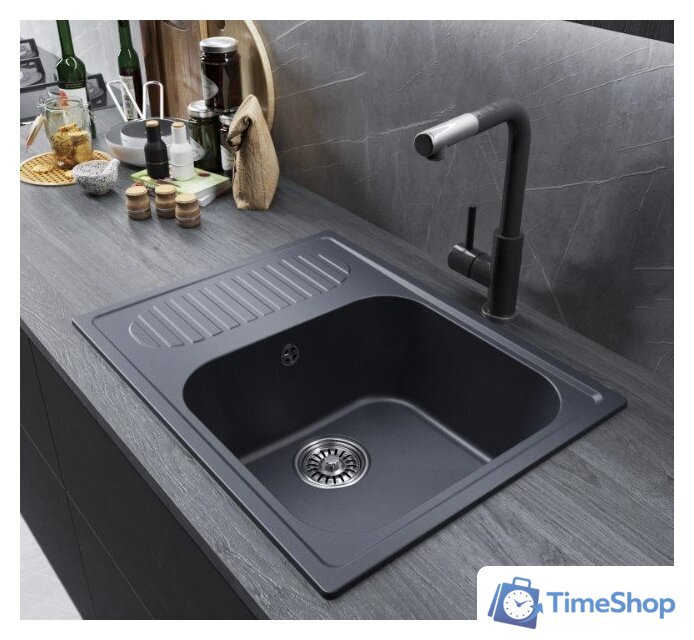 Кухонная мойка Mixline ML-GM18 551977 (антрацит) - Изображение №4 — Интернет-магазин Time-Shop