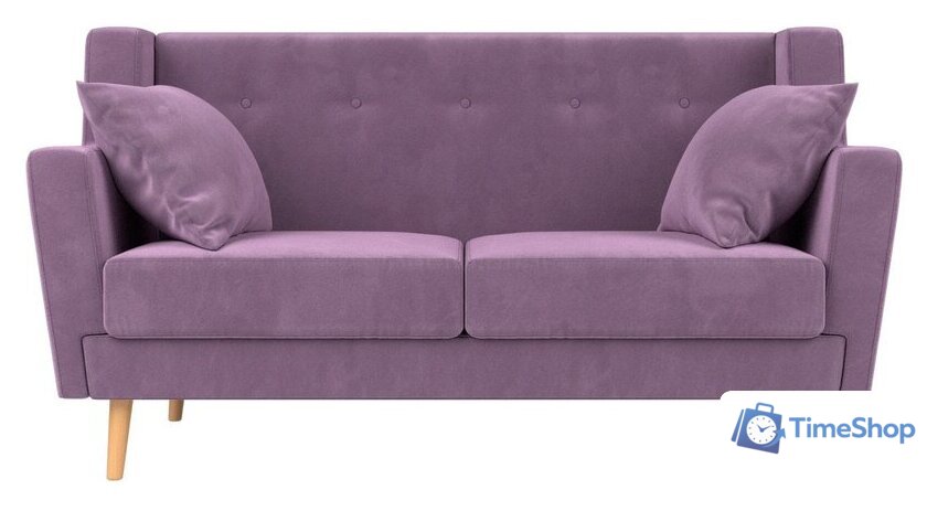 Диван Лига диванов Брайтон 281 2-х местная 108927 (микровельвет, сиреневый) - Изображение №2 — Интернет-магазин Time-Shop