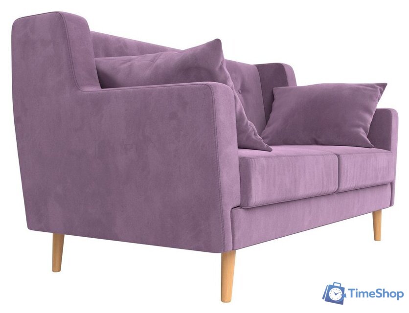 Диван Лига диванов Брайтон 281 2-х местная 108927 (микровельвет, сиреневый) - Изображение №4 — Интернет-магазин Time-Shop