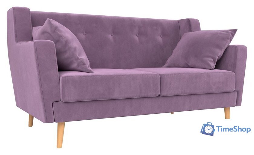 Диван Лига диванов Брайтон 281 2-х местная 108927 (микровельвет, сиреневый) - Изображение №1 — Интернет-магазин Time-Shop