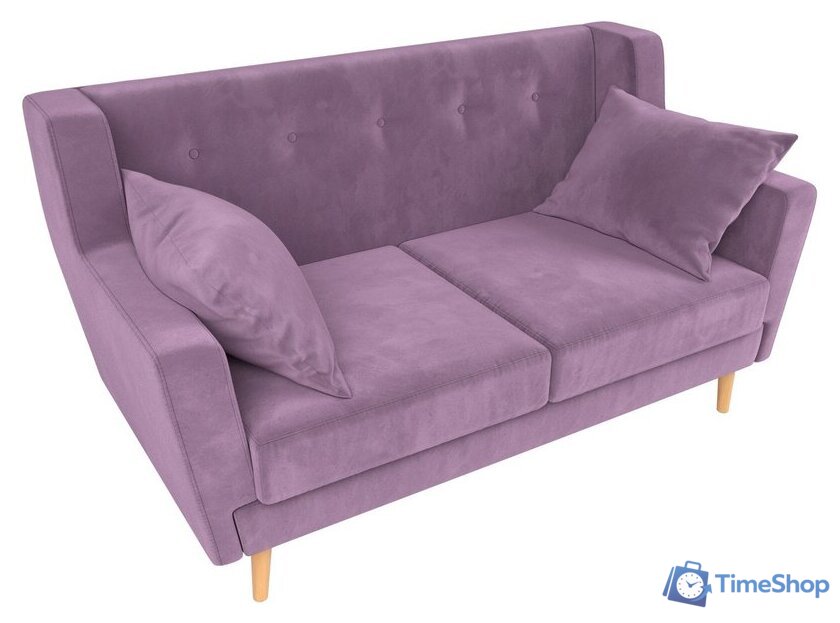 Диван Лига диванов Брайтон 281 2-х местная 108927 (микровельвет, сиреневый) - Изображение №3 — Интернет-магазин Time-Shop