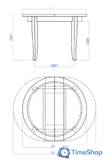 Кухонный стол Мебель-класс Фидес (белый) - Изображение №2 — Интернет-магазин Time-Shop