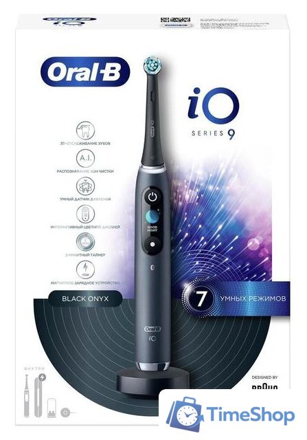 Электрическая зубная щетка Oral-B iO 9 (черный) - Изображение №2 — Интернет-магазин Time-Shop