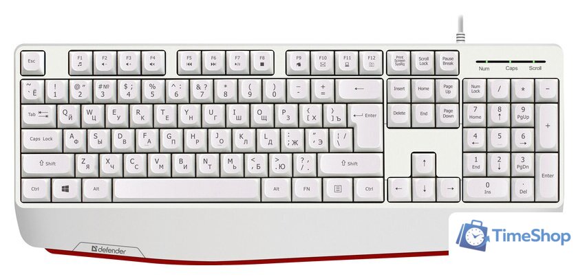 Клавиатура Defender Atom HB-546 (белый) - Изображение №1 — Интернет-магазин Time-Shop