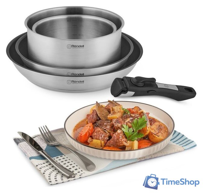 Набор кастрюль Rondell Stark RDS-1315 - Изображение №9 — Интернет-магазин Time-Shop