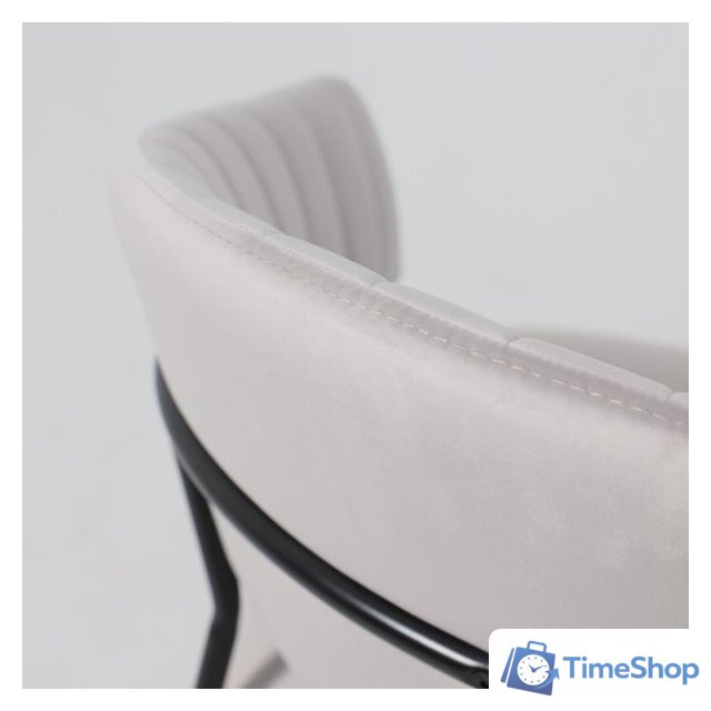 Стул с подлокотниками Алвест AV 433 (светло-серый бархат H-09/черный) - Изображение №14 — Интернет-магазин Time-Shop