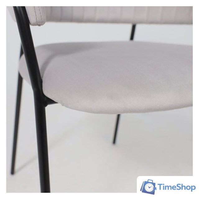 Стул с подлокотниками Алвест AV 433 (светло-серый бархат H-09/черный) - Изображение №11 — Интернет-магазин Time-Shop