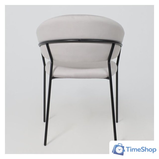 Стул с подлокотниками Алвест AV 433 (светло-серый бархат H-09/черный) - Изображение №10 — Интернет-магазин Time-Shop