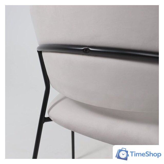 Стул с подлокотниками Алвест AV 433 (светло-серый бархат H-09/черный) - Изображение №15 — Интернет-магазин Time-Shop