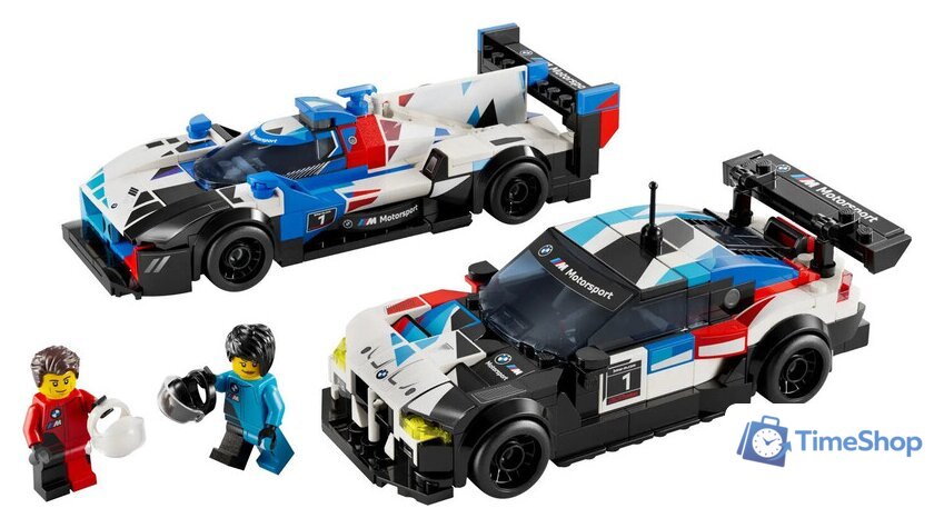 Конструктор LEGO Speed Champions 76922 Гоночные автомобили BMW M4 GT3 и BMW M Hybrid V8 - Изображение №9 — Интернет-магазин Time-Shop
