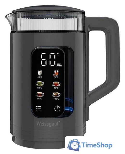 Электрический чайник Weissgauff WK 1520 Dt Touch BodyCool - Изображение №1 — Интернет-магазин Time-Shop