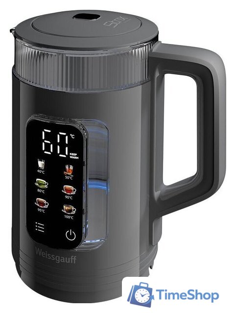 Электрический чайник Weissgauff WK 1520 Dt Touch BodyCool - Изображение №3 — Интернет-магазин Time-Shop