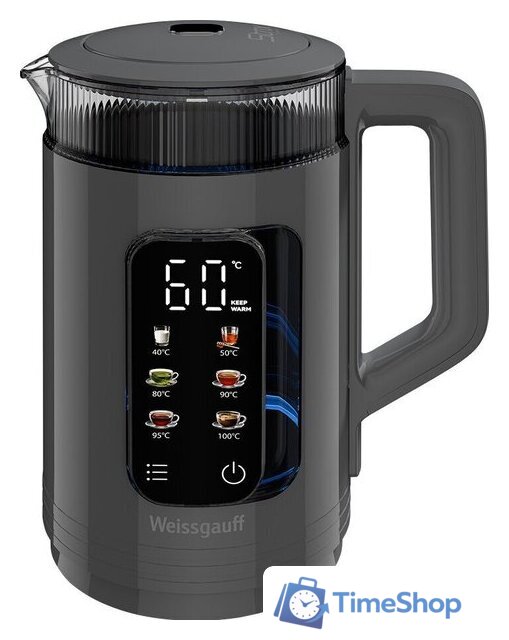 Электрический чайник Weissgauff WK 1520 Dt Touch BodyCool - Изображение №2 — Интернет-магазин Time-Shop