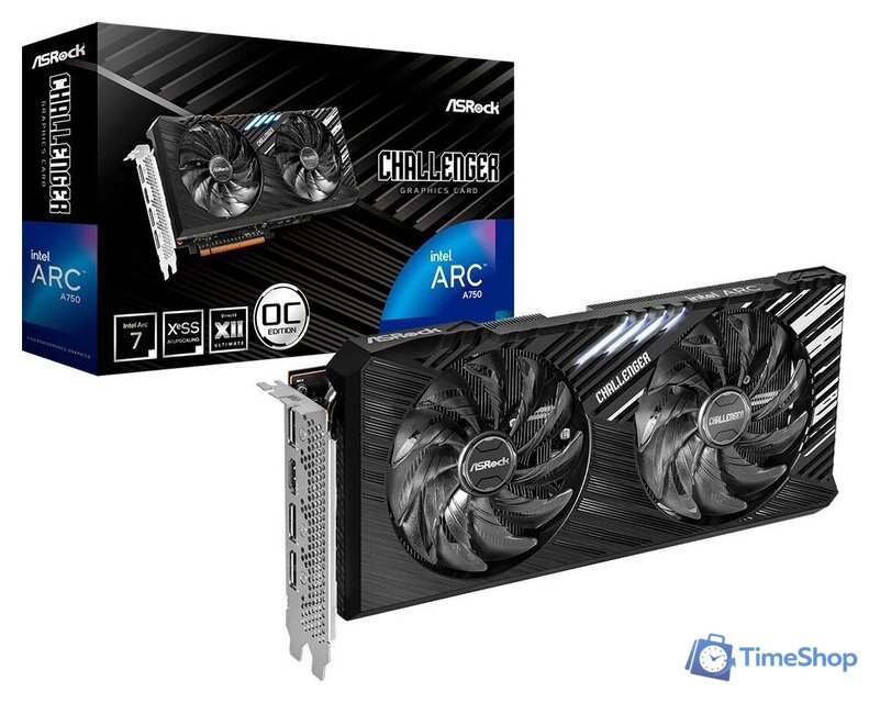 Видеокарта ASRock Intel Arc A750 Challenger SE 8GB OC A750 CL SE 8GO - Изображение №6 — Интернет-магазин Time-Shop