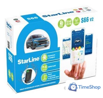 Автосигнализация StarLine S66 BT GSM v2 2CAN+4LIN 2SIM - Изображение №1 — Интернет-магазин Time-Shop