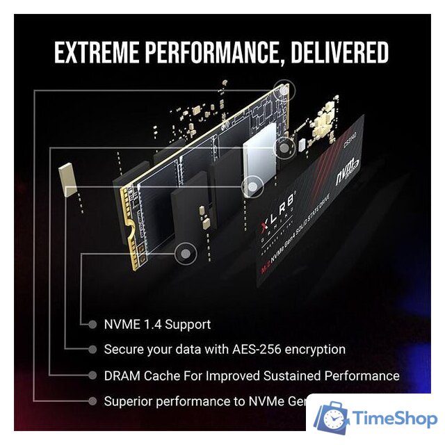 SSD PNY XLR8 CS3140 Heatsink 2TB M280CS3140-2TB-RB - Изображение №5 — Интернет-магазин Time-Shop