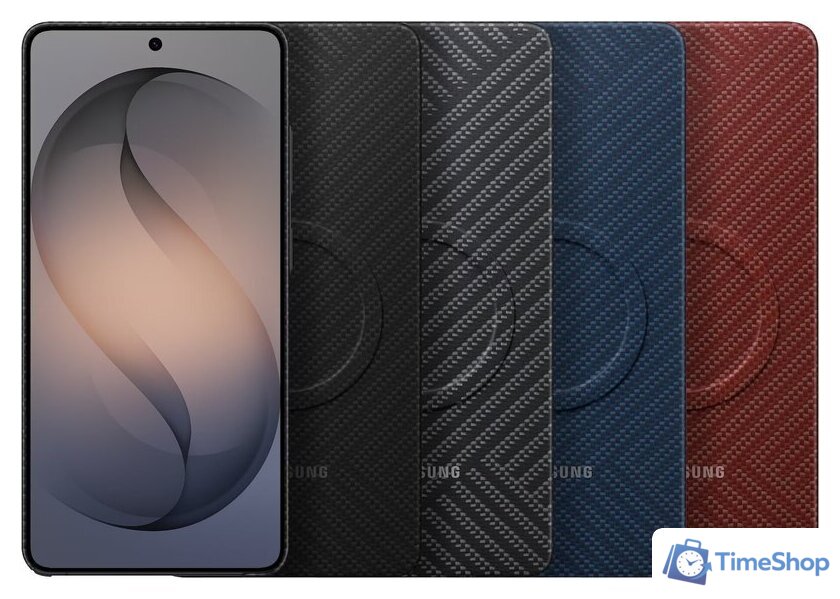 Чехол для телефона Samsung Carbon Magnet Case для Samsung Galaxy S26 Ultra (темно-серый) - Изображение №6 — Интернет-магазин Time-Shop