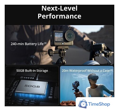 Экшен-камера DJI Osmo Action 6 Standard Combo - Изображение №4 — Интернет-магазин Time-Shop