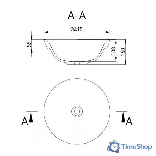 Умывальник Salini Marea 1802203M - Изображение №2 — Интернет-магазин Time-Shop