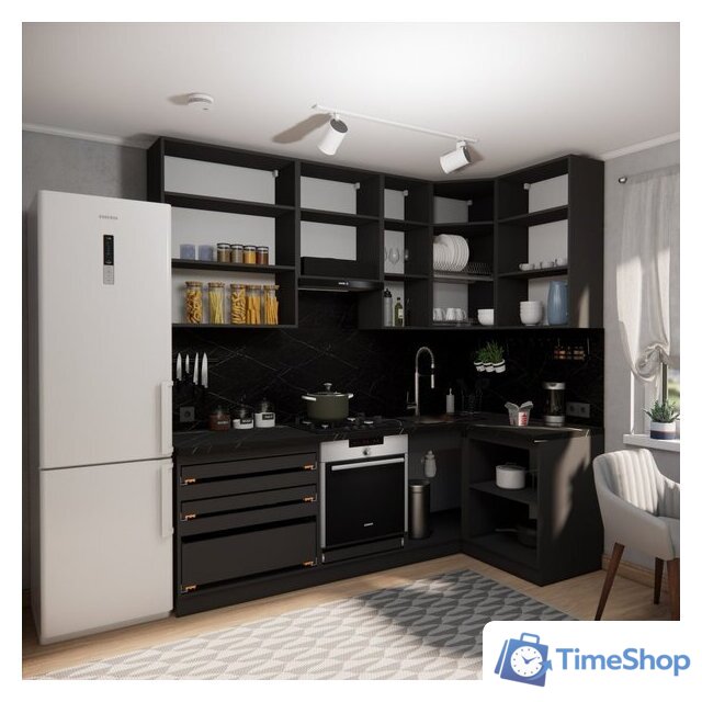 Готовая кухня ВерсоМебель Эко Премиум 1.2x2.4 правая (пудровый/ст. тунис) - Изображение №6 — Интернет-магазин Time-Shop