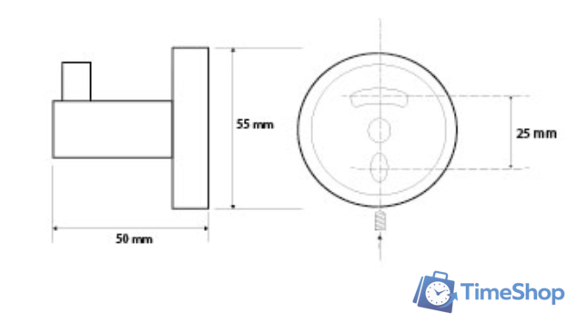 Крючок для ванны Bemeta Dark 104106020 - Изображение №2 — Интернет-магазин Time-Shop