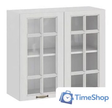Шкаф навесной Трия Лина 1В8С (белый) - Изображение №1 — Интернет-магазин Time-Shop