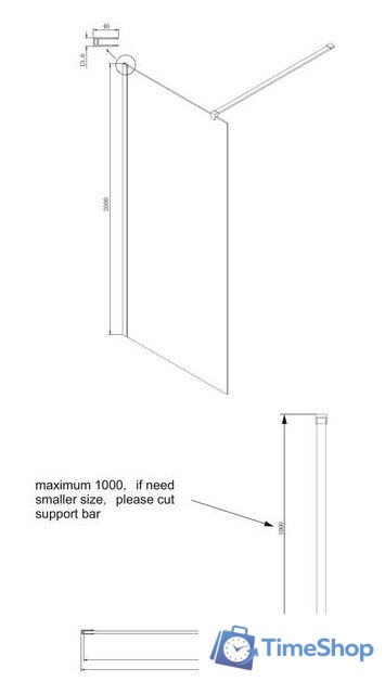 Душевая стенка Ambassador Set 15031109-ST7 - Изображение №5 — Интернет-магазин Time-Shop
