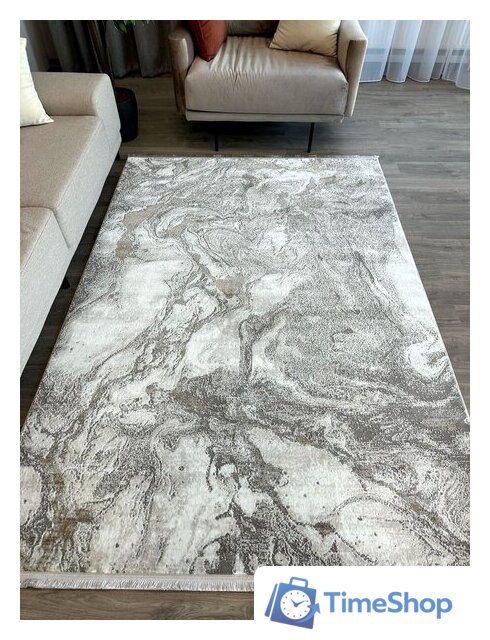 Ковер для жилой комнаты Radjab Carpet София MR 283 Прямоугольник 11662RK (1.6x2.3, Cream/Gold) - Изображение №5 — Интернет-магазин Time-Shop