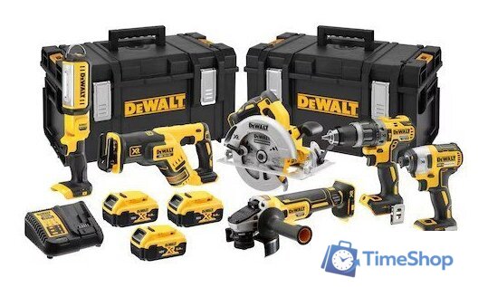  DeWalt DCK623P3 (шуруповерт, винтоверт, циркулярка, болгарка, сабельная пила, фонарь, 3 АКБ, кейс) - Изображение №1 — Интернет-магазин Time-Shop