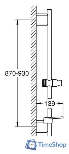 Душевая штанга Grohe SmartActive 26603Dl0 - Изображение №4 — Интернет-магазин Time-Shop