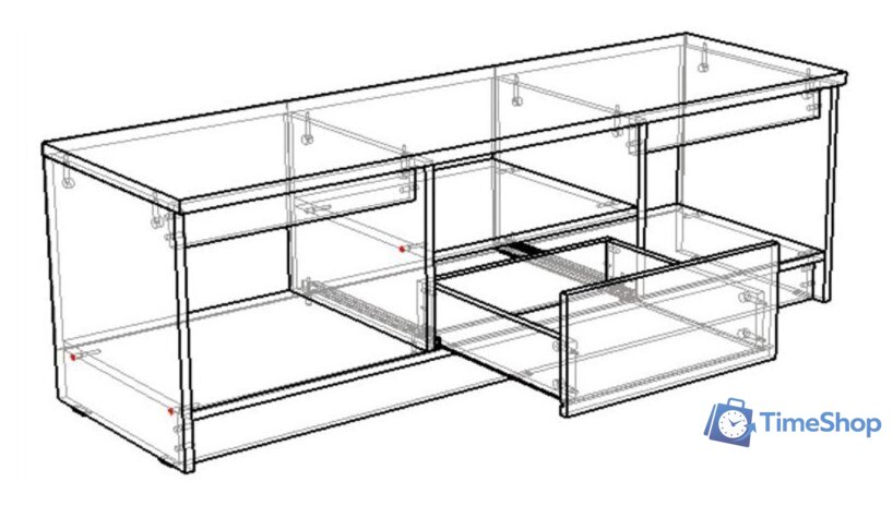 Тумба НК-Мебель Ларго 71160298 (белый) - Изображение №3 — Интернет-магазин Time-Shop