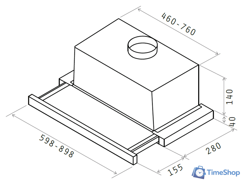 Кухонная вытяжка Elica Elite 14 LUX GRIX/A/90 - Изображение №4 — Интернет-магазин Time-Shop